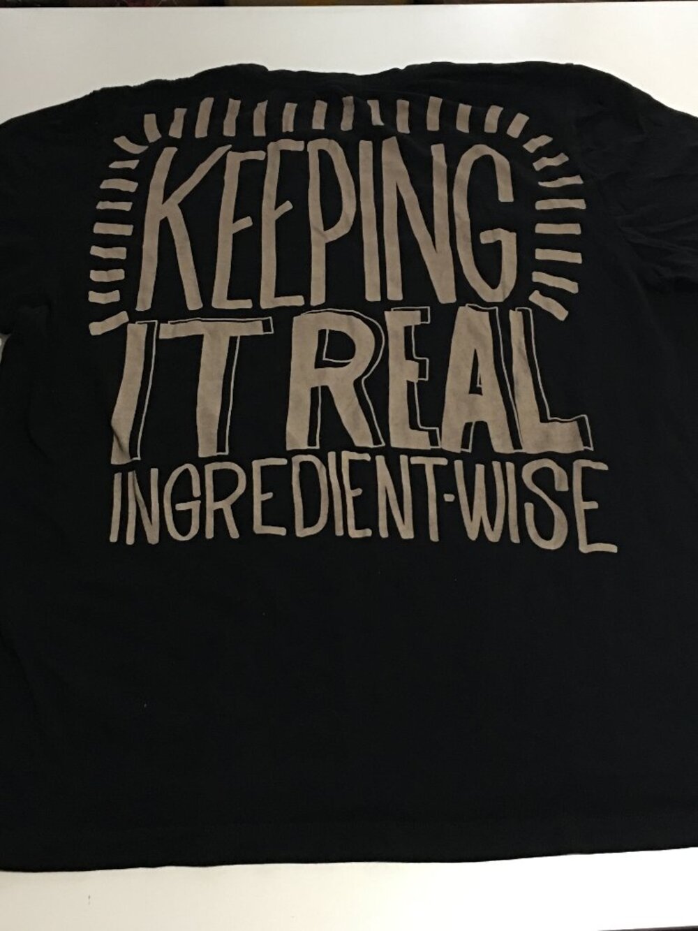 Chipotle T-Shirt 2XL Black Keeping It Real Ingredient Employee Uniform